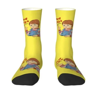 Kawaii Good Guys Chucky Child's Play Socks Men Women Warm 3D Printed Football Sports Socks