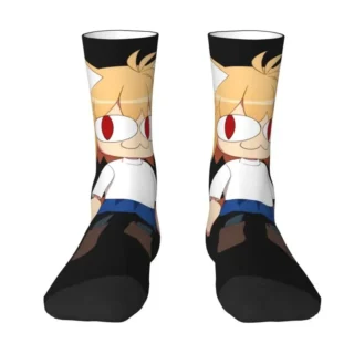 Kawaii Mens Neco Arc Funny Meme Cat Dress Socks Unisex Warm Comfortable 3D Printing Anime Manga Crew Socks