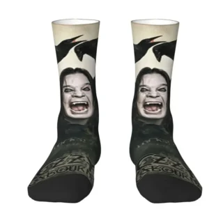 Kawaii Ozzy Osbourne Socks Men Women Warm 3D Print Heavy Metal Rock Music Singer Basketball Sports Socks