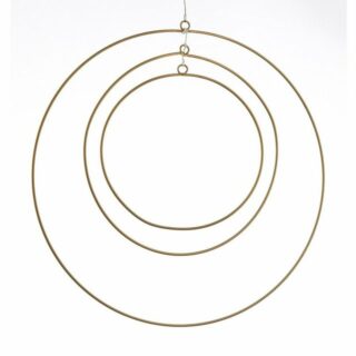 MARELIDA Dekoobjekt Dekoring Metallringe mit Aufhängeösen DIY Basteln 30/20/15cm 3St gold (3 St)