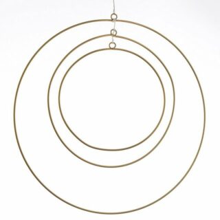 MARELIDA Dekoobjekt Dekoring Metallringe mit Aufhängeösen DIY Basteln 50/40/30cm 3St gold (3 St)