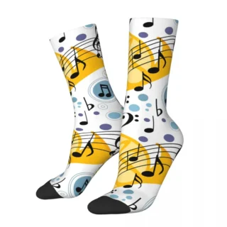 Musical Notes Socks Travel 3D Print Boy Girls Mid-calf Sock
