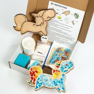 NKlaus Puzzle DIY Mosaik Bastelset Pony 10tlg. Spielzeug Kinder & Erwachsene Craft K, Puzzleteile