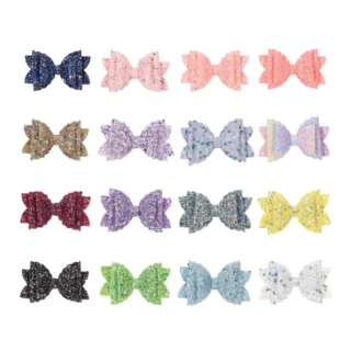 New 3pcs/lot Boutique Sequin Shiny Hair Bows for Baby Girls Headbands Hair Clips Diy Women Kids Headwear Hair Accessories