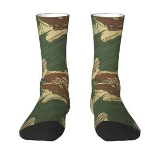 Rhodesian War Camouflage Men Women Crew Socks Unisex Kawaii 3D Printing Military Camo Dress Socks