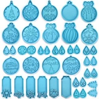Silicone Moulds Christmas Ball Keychain Resin jewelry DIY Silicone Mold Epoxy Mold Candy Chocolate Jewelry Making Pendant Molds