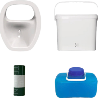 Trelino DIY Set M für kompakte Komposttoiletten oval weiß