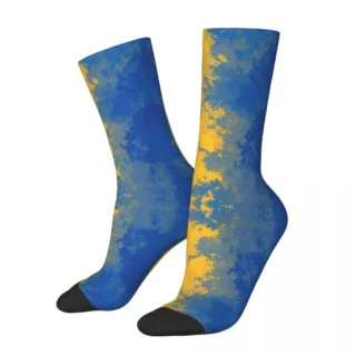 Ukraine Ukrainian Flag Blue Yellow Socks Gym 3D Print Boy Girls Mid-calf Sock