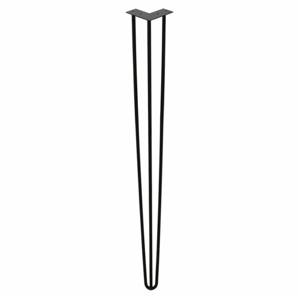 VINGO 4x Hairpin Legs Tischbeine Stahl DIY Tischkufen Tischbeine Tisch Austauschbare 3 Bügel, 61cm - schwarz