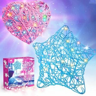 XDOVET Kreativset Basteln Mädchen,6-12 Jahre 3D String Art Kit Spielzeug,mit LED, Geschenkideen Bastelset, DIY-Laternen-Kunst- und Bastelsets für Kinder