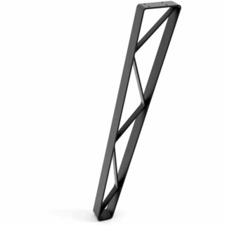 Zick-Zack-Bein für Möbel Industrieller Stil Aus Stahl Schwarzes Poren-Finish DIY-Restaurierungsprojekte Maße 26050710mm Höhe: 71cm Einfache