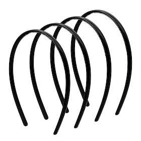 4 Stück Kunststoff dünne dünne Stirnbänder – Stirnbänder für Frauen – schlichtes Stirnband für Mädchen DIY – Haarbänder Zähne Kamm Stirnbänder Halloween Kamm –