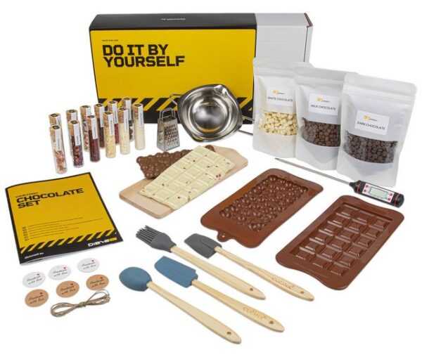 DIBYS Kreativset DIBYS DIY-Set Schokolade zum Selber-Machen für Kinder und Erwachsene, (Set, Set zum Selbermachen von Schokolade)