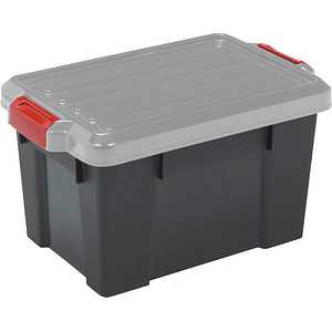 IRIS Ohyama DIY SK-450 Aufbewahrungsbox 50,0 l schwarz, grau, rot 38,5 x 59,0 x 31,8 cm