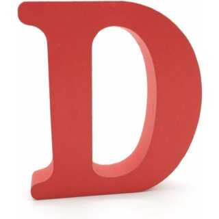 Minkurow - Holzbuchstaben (d), rot, 1 Stück, 10 cm, a-z, diy, englisches Alphabet, Basteln, Ornamente für Zuhause, Hochzeit, Geburtstag, Party,