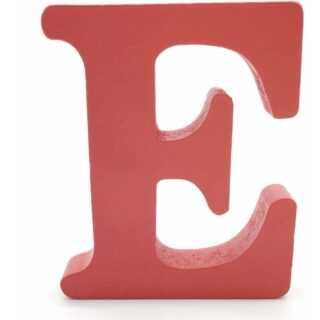 Minkurow - Holzbuchstaben (e) rot, 1 Stück, 10 cm, a-z, diy, englisches Alphabet, Basteln, Ornamente für Zuhause, Hochzeit, Geburtstag, Party,