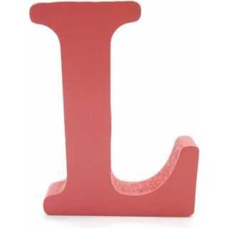 Minkurow - Holzbuchstaben (l), rot, 1 Stück, 10 cm, a-z, diy, englisches Alphabet, Basteln, Ornamente für Zuhause, Hochzeit, Geburtstag, Party,