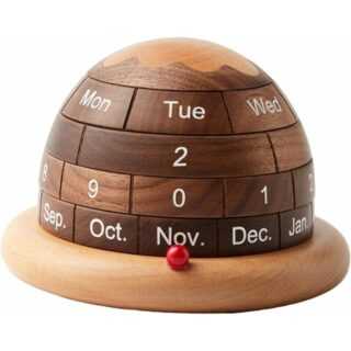 Schreibtischkalender, wiederverwendbar, ewiger Kalender, diy Holz-Planetenkalender, Monats- und Datumsblöcke, für Einweihungsgeschenk im Hotel