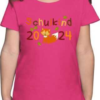 Shirtracer T-Shirt Schulkind 2024 Fuchs Einschulung Mädchen
