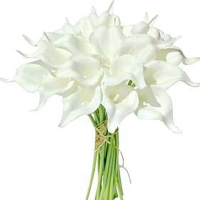 10 künstliche Calla-Lilien aus Seide, realistisches PU-Miniatur-Blumendekor, perfekt für Zuhause, Fotografie, Veranstaltungen und kreative DIY-Projekte.
