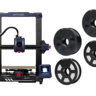 Anycubic - Kobra 2 Pro 3D Printer, 2x ST-PLA 1.75 mm 1 kg Filament Black&2x ST-PLA 1.75 mm 1 kg Filament White (CCTree) - Bundle