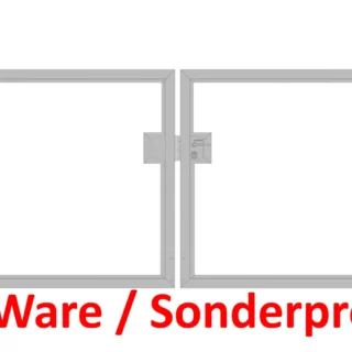 [B-Ware] Einfahrtstor / Gartentor (2-flügelig) Premium Line symmetrisch für Holzfüllung (senkrecht); Verzinkt; Breite 500 cm x Höhe 100cm