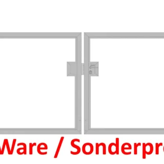 [B-Ware] Einfahrtstor / Gartentor (2-flügelig) Premium Line symmetrisch für Holzfüllung (waagerecht); Verzinkt; Breite 500 cm x Höhe 100cm