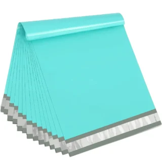 Blue envelope padded holographic recycled shipping poly mailer teal mint custom hot sale products mailing bags a3