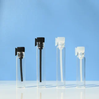 Factory Stock 1ml 2ml 3ml 5ml Clear Empty Tester Mini Sample Traveling Tube Glass Perfume Drip Vials Bottle with Plastic Stopper