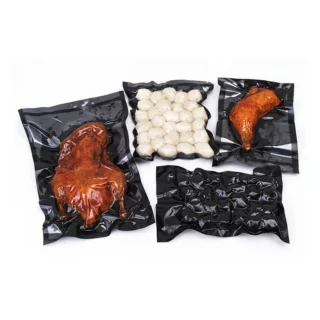 Factory wholesale ready to ship food grade freshness preservative small custom black vacuum seal bags