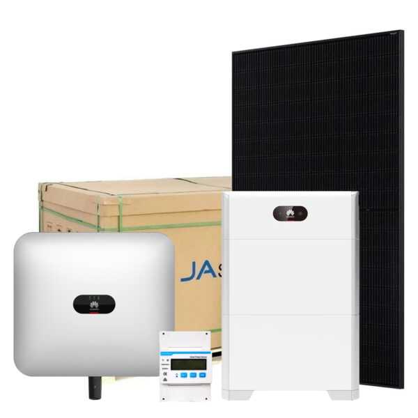 Huawei Komplettanlage 10kW Solaranlage JA-Solar JAM54D41 435W Glas-Glas Bifacial Full-Black , 36 Module