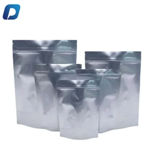 In Stock Silver Packaging Aluminum Foil Bag For Food Aluminum Foil Mylar Pouch Ziplock Pouches Customized Resealable Mylar Bags