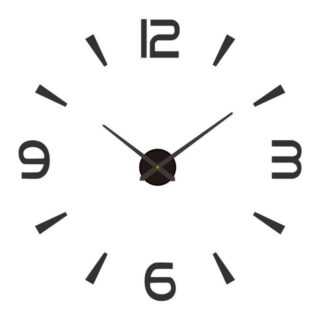 Jioson Wanduhr 80-130cm große einfache-Wanduhr 3D DIY Acryl-Uhr stille Deko-Uhren (Lautlos für Restaurants Wohnzimmer Schlafzimmer Dekoration Uhr)