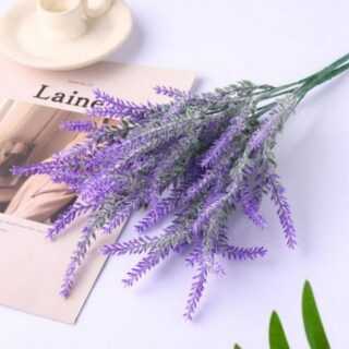Kunstblume Kunstblume Künstliche Lavendel Blumen 6pcs, Fivejoy, für DIY Hochzeit Garten Büro Zuhause