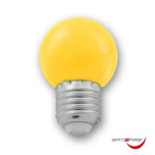 LED Leuchtmittel G45 - gelb - E27 - 1W | SATISFIRE