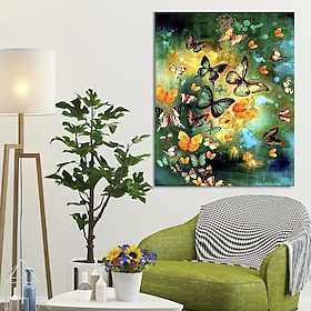 Malen nach Zahlen für Erwachsene Schmetterling DIY digitales Ölgemälde Acrylfarbe gemütliche Malsets Leinwand Wandkunst bunte Schmetterling Schlafzimmer Wandde