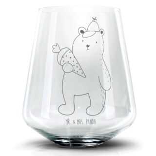 Mr. & Mrs. Panda Cocktailglas Bär Schultüte - Transparent - Geschenk, Schule Geschenk, Grundschule, Premium Glas, Einzigartige Gravur