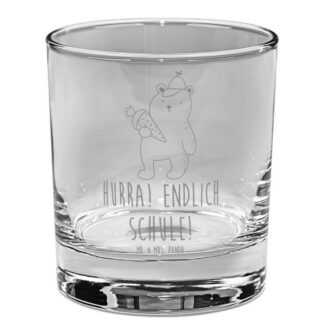 Mr. & Mrs. Panda Glas Bär Schultüte - Transparent - Geschenk, Ginglas, Gin Glas mit Gravur, Premium Glas, Magisches Design
