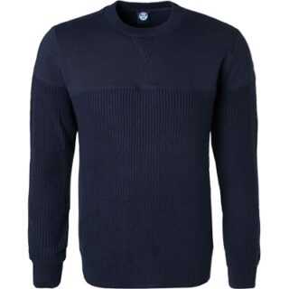 NORTH SAILS Herren Pullover blau Wolle unifarben