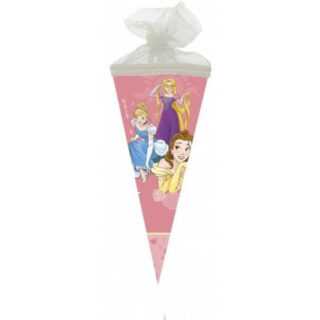 Nestler Schultüte Disney Princess Just Shine, 22 cm, rund, mit Tüllverschluss, Zuckertüte für Geschwister