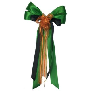 Nestler Schultüte Schleife, Grün / Orange, 23 x 50 cm, für Zuckertüte oder Geschenke