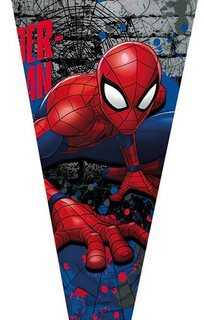 Nestler Terminkalender Nestler Schultüte 22 cm rund Tüll/Textilborte Marvel Spider-Man