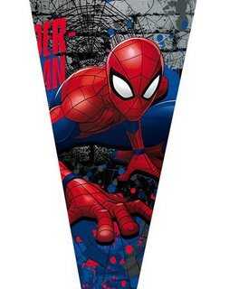 Nestler Terminkalender Nestler Schultüte 35 cm rund Tüll/Textilborte Marvel Spider-Man