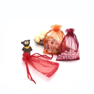 Organza Jewelry Pouches Drawstring Gift Bag For Wedding Party Christmas