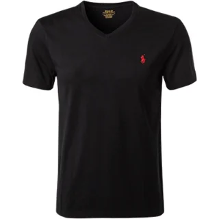 Polo Ralph Lauren Herren T-Shirt schwarz Baumwolle Slim Fit