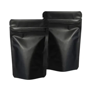 Resealable Stand up Zipper Bag Custom Smell Proof Matte Black Mylar Bags OEM ODM Accept