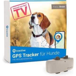 Tractive GPS Tracker 4 LTE für Hunde, kaffee