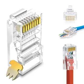 network cable utp rj 45 rg45 ethernet rj45 pass through 8p8c modular plug cat 6 cat6 RJ45 connector cat6
