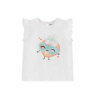 suebidou T-Shirt Baby Kurzarrmshirt Sommershirt mit Rüschen und Erdbeere Süßer 3D Print