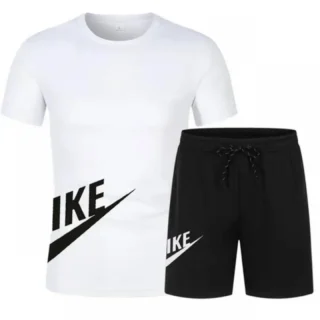 2024 Summer Sports Men's Suit Running 3d Printed Top Casual T-shirt + Shorts 2-piece Jogging